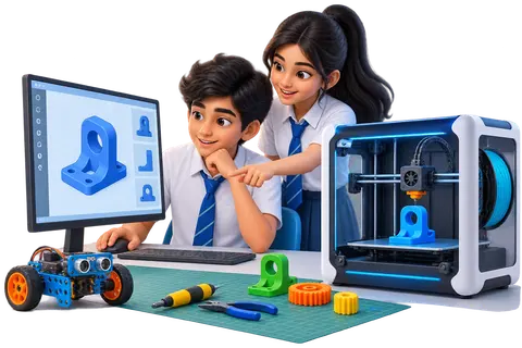 3D design modelling and printing course for school students