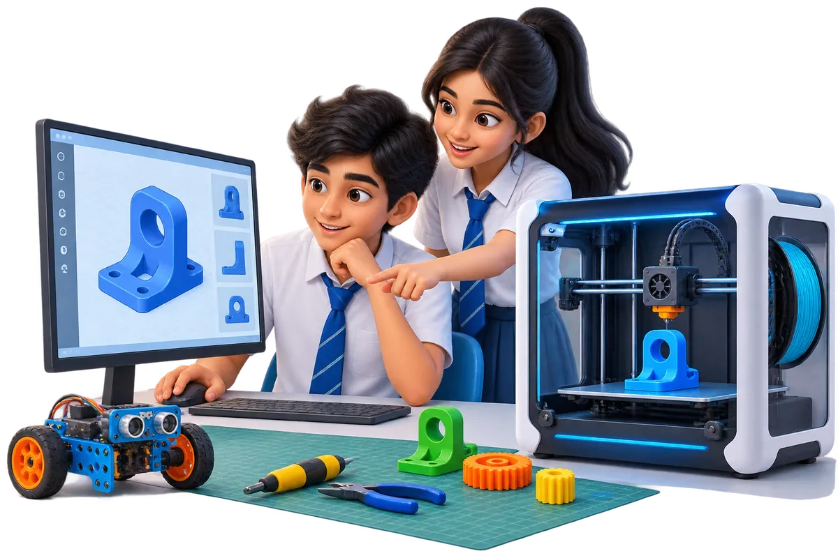 3D Design, Modelling and Printing course delivered on school premises by a specialist training team