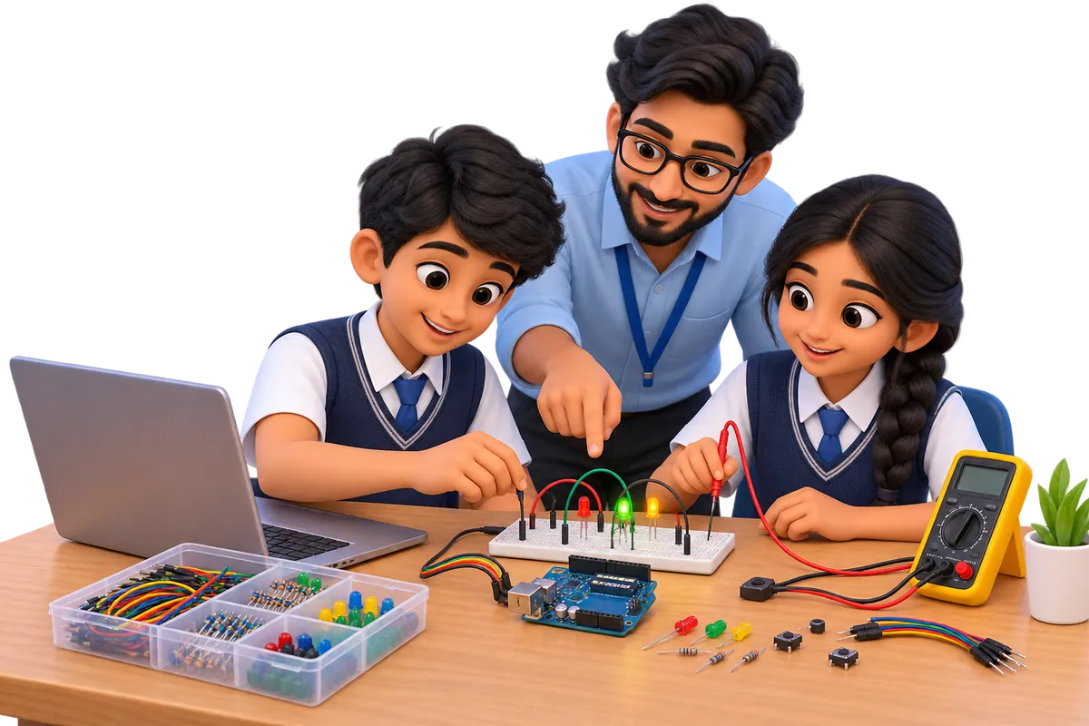 Electronics course delivered on school premises by a specialist training team